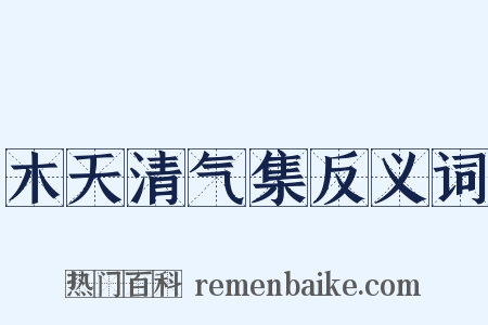 木天清气集反义词是什么意思的图片